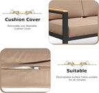 4-Piece Outdoor Patio Furniture Set, Metal Conversation Sofa Set - Image 5