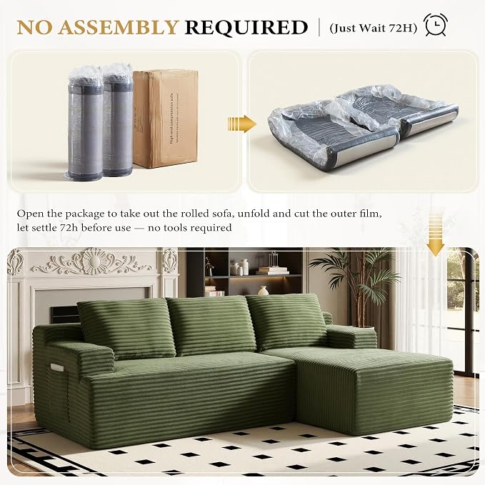 96" Sectional Couches for Living Room Cloud Couch Sofa - Image 5
