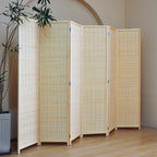 Furnnylane 6 Panel Bamboo Room Divider – 5.6 ft Tall Folding Privacy Screen - Image 3