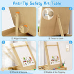 5-in-1 Kids Art Table and Chairs, Toddler Table and Chair Set, Craft Play Desk - Image 5