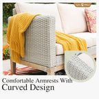 Sophia & William Patio Furniture Set, 5-Piece Wicker Patio Conversation Set - Image 6