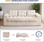 MAXYOYO Oversized Loveseat Sofa Couch, Upholstered Bean Bag Chair Cloud 3-Seat - Image 7