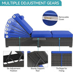 GAOMON Chaise Lounge Chairs Set of 2, Outdoor PE Rattan Chaise Lounge Chair - Image 5