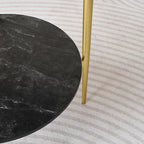 LumFurn Round Glass End Table, Mid-Century Modern Design Sofa Table - Image 7