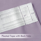 MIULEE Lilac Back Tab Blackout Curtains 52x63 Inches Long 2 Panels Set | Rod - Image 4