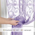 Furman Extra Long Sheer Curtains 96 inches Long - Image 5