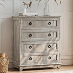 Joaxswe Farmhouse 4 Drawer Dresser - Image 4