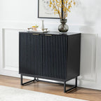 EYYTHUNG Fluted Cabinet with Storage, Sideboard Buffet Cabinet with Adjustable - Image 2