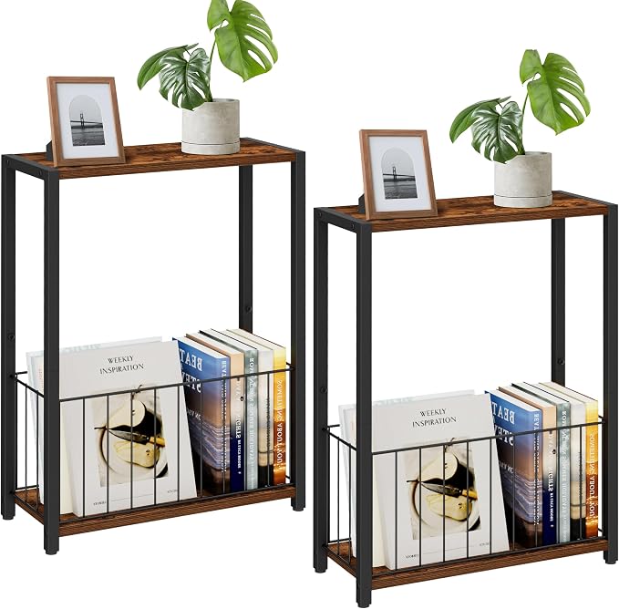 Homleke Narrow Side Tables Set of 2 by Homleke