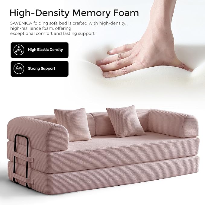SAVENICA 79" Floor Sofa Bed Convertible, 5-in-1 Sleeper Sofa - Image 3