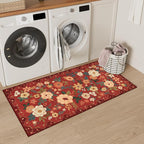 DUKINO 2x4 Entryway Rug, Floral Washable Kitchen Rugs Non Slip, Soft Indoor - Image 7