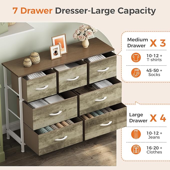 Sweetcrispy 7 Drawer Dresser - Image 4