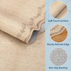 GarveeHome 2x6 Scalloped Washable Runner Rug Non Slip Hallway Kitchen Rug | - Image 4