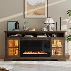 70" Farmhouse TV Stand with 36" Fireplace - Image 2