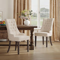 COLAMY Fabric Side Dining Chairs Set of 2, Wingback Upholstered Dining Room by COLAMYHOME