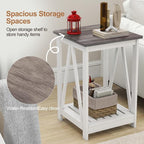 Farmhouse Square End Table, Accent Side Table - Image 4