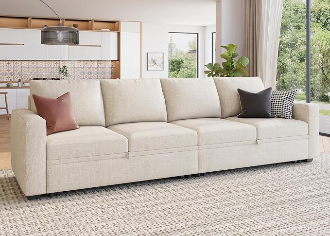 HONBAY Modular Sectional Sleeper Sofa Bed, - Image 6