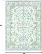 RELEANY Washable Area Rug, Water Repellent, Pet Friendly, Vintage Floral Boho - Image 2