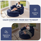 MAXYOYO Oversized Round Chaise Lounge Sofa, Upholstered Lounge Chair - Image 7