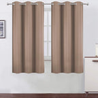 Cappuccino Blackout Curtains 38 x 54 Inch Length/Set of 2 Curtain by Lemomo