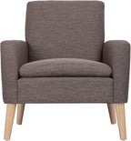 Mid-Century Accent Chair, Modern Fabric Comfy Upholstered Armchair - Image 4
