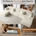 168" Cloud Sectional Couch, Comfort U Shaped Sofa - Image 3