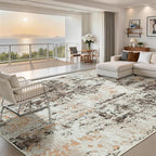 Aelenmu 10x14 Area Rugs for Living Room Washable Dining Room Brown Beige | - Image 8