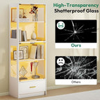 Lamtor 67-inch Glass Display Cabinet – Curio Cabinet - Image 5