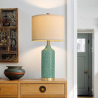 G-SAFAVA24.25 Modern Ceramic Green Table Lamps Set of 2 - Image 3