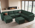 Belffin 114.2" 8 Seats Modular Sectional Sofa U Shaped Couch by Belffin