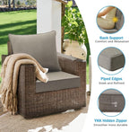 Sunbrella Outdoor Deep Seat & Back Cushion Set, 24 x 24 Inch Water Repellent - Image 6