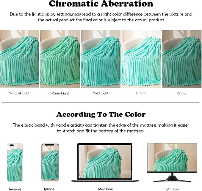 NEWCOSPLAY Fleece Ribbed Cozy Throw Blanket - Image 6