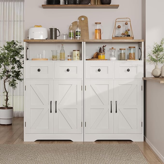 Befrases Set of 2 Farmhouse Storage Cabinet - Image 4