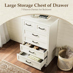 AODK Farmhouse Tall 6 Drawer Dresser - Image 4