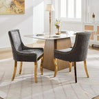 Upholstered Dining Chairs Set of 2, Modern Fabric Side Chairs - Image 2