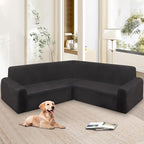 HDCAXKJ Corner Sectional Couch Covers Velvet Stretch L Shape Sofa Cover Soft - Image 6