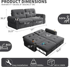 Convertible Couches, Queen Size Pull Out Sofa Bed - Image 2