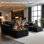 108" Oversized Cloud Sectional Couch, Comfort U Shaped Sofa - Image 4