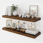 Acovy 30 Inch Floating Shelves, 9.3" Deep Floating Shelf Wall Mounted, Rustic by Acovy