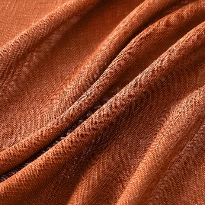 MIULEE Rust Fall Curtains 52x84 Inch 2 Panels - Image 3