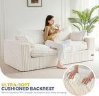 MAXYOYO 76" Bean Bag Sofa Couch, Loveseat Boneless Couch in a Box, Upholstered - Image 7