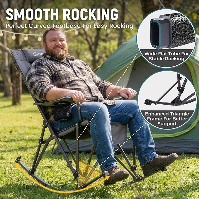FUNDANGO Oversized Rocking Camping Chair - Image 3