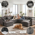 111.4" V-Shaped Corner Couch Sectional - Image 6