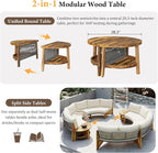 VilroCaz 3-Piece Outdoor Patio Furniture Sectional Sofa Set, 2 Semi-Circle Sofas - Image 6