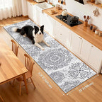 HEBE Hallway Runner Rug 3'x12', Washable Non Slip Kitchen Rug Runner | Soft - Image 2