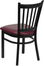 Flash Furniture 2 Pack HERCULES Series Black Vertical Back Metal Restaurant - Image 5