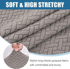 Smiry Waterproof Couch Cushion Covers, Stretch Jacquard Sectional Couch Covers - Image 7