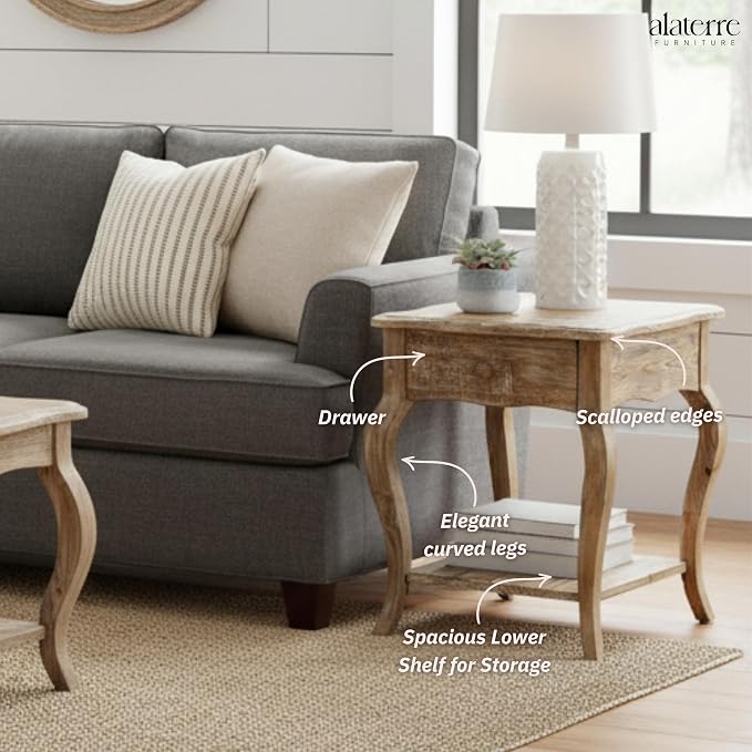 Austerity Rustic Solid Wood End Table - Image 5