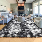 Black White Grey Area Rugs for Living Room Bedroom Aesthetic, 8x10 Rug - Image 9