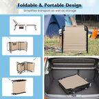 GYMAX Lounge Chair for Outside, 440lbs 27” Oversize Folding Beach Tanning - Image 5